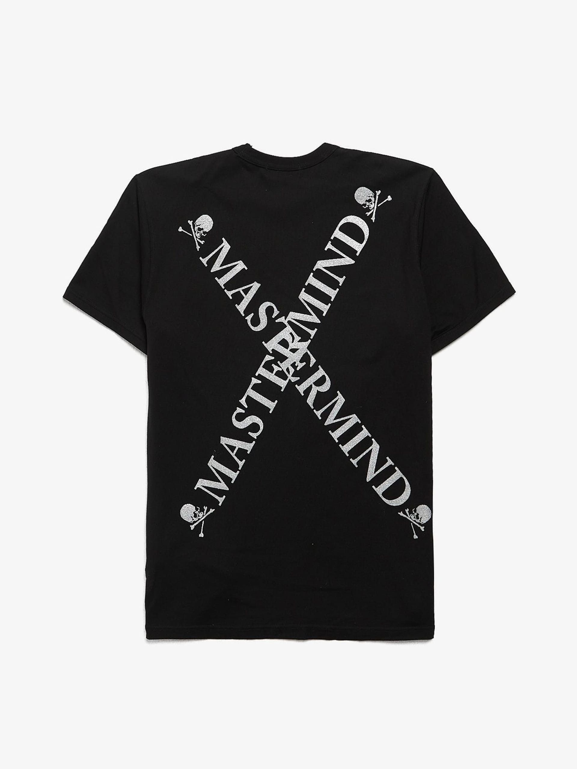 Mastermind World Black Glitter Logo Printed Cotton T Shirt Size US XL / EU 56 / 4 - 2 Thumbnail