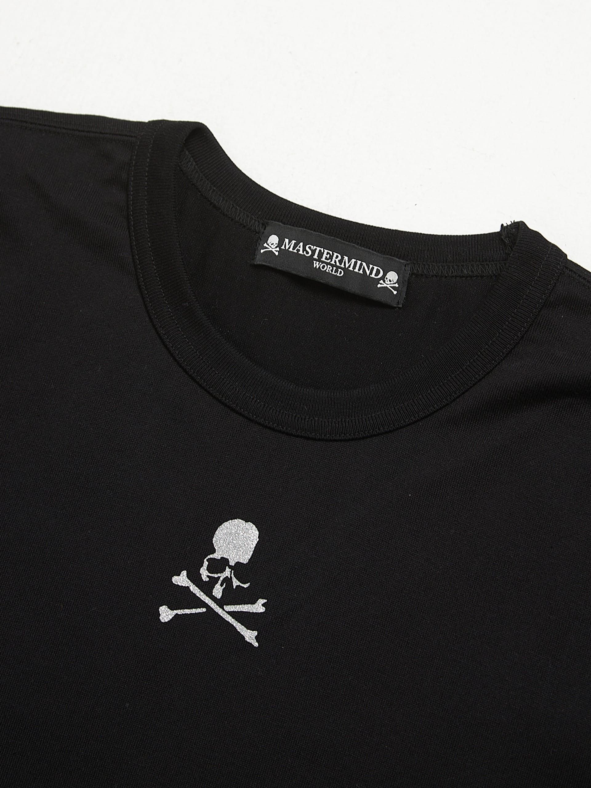 Mastermind World Black Glitter Logo Printed Cotton T Shirt Size US XL / EU 56 / 4 - 3 Thumbnail