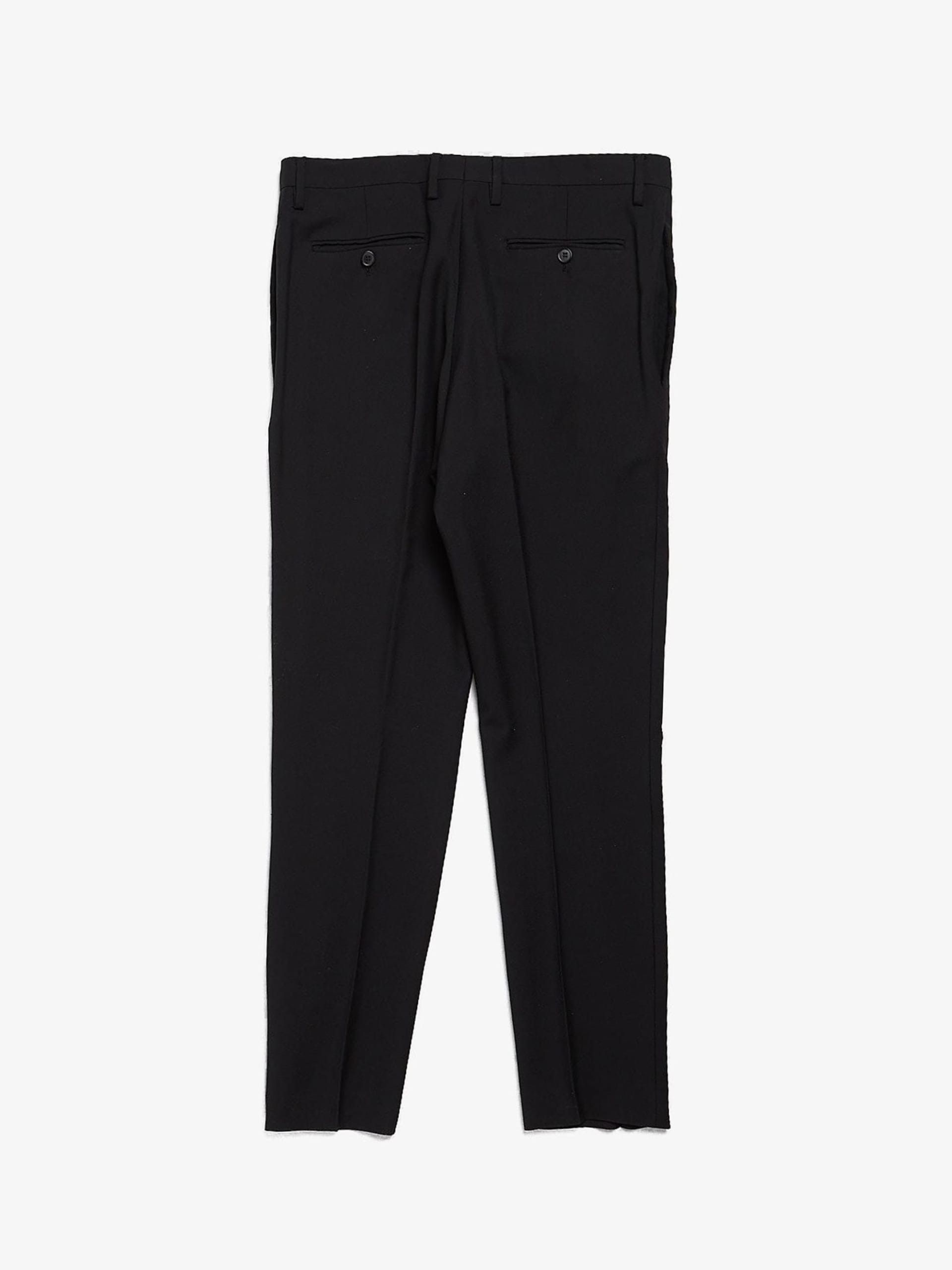 Saint Laurent Paris Black Arrowed Wool Suit Trousers Size US 34 / EU 50 - 2 Thumbnail
