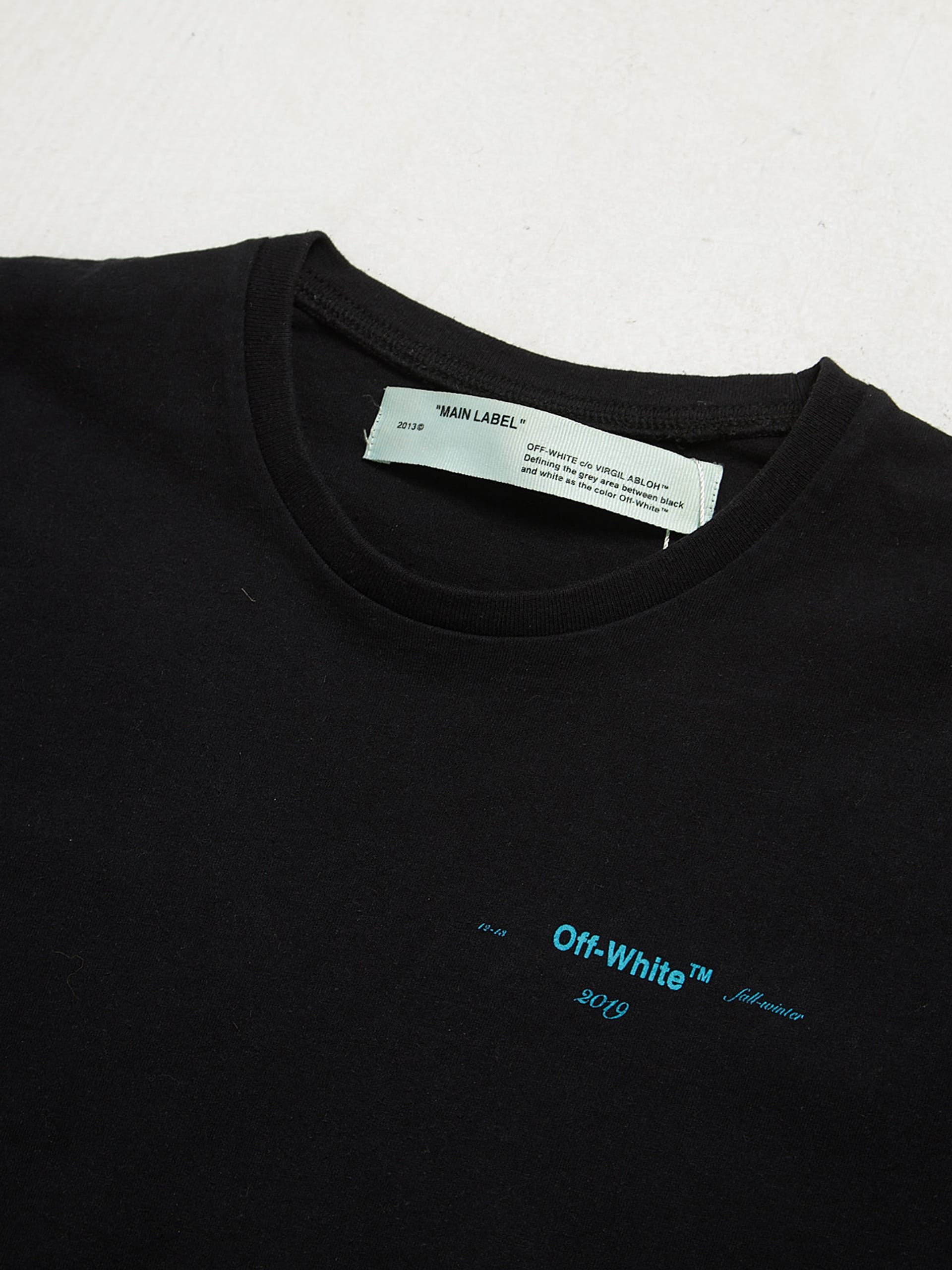 Off-White Black Back Logo Printed Cottonn Longsleeve Size US XL / EU 56 / 4 - 3 Thumbnail