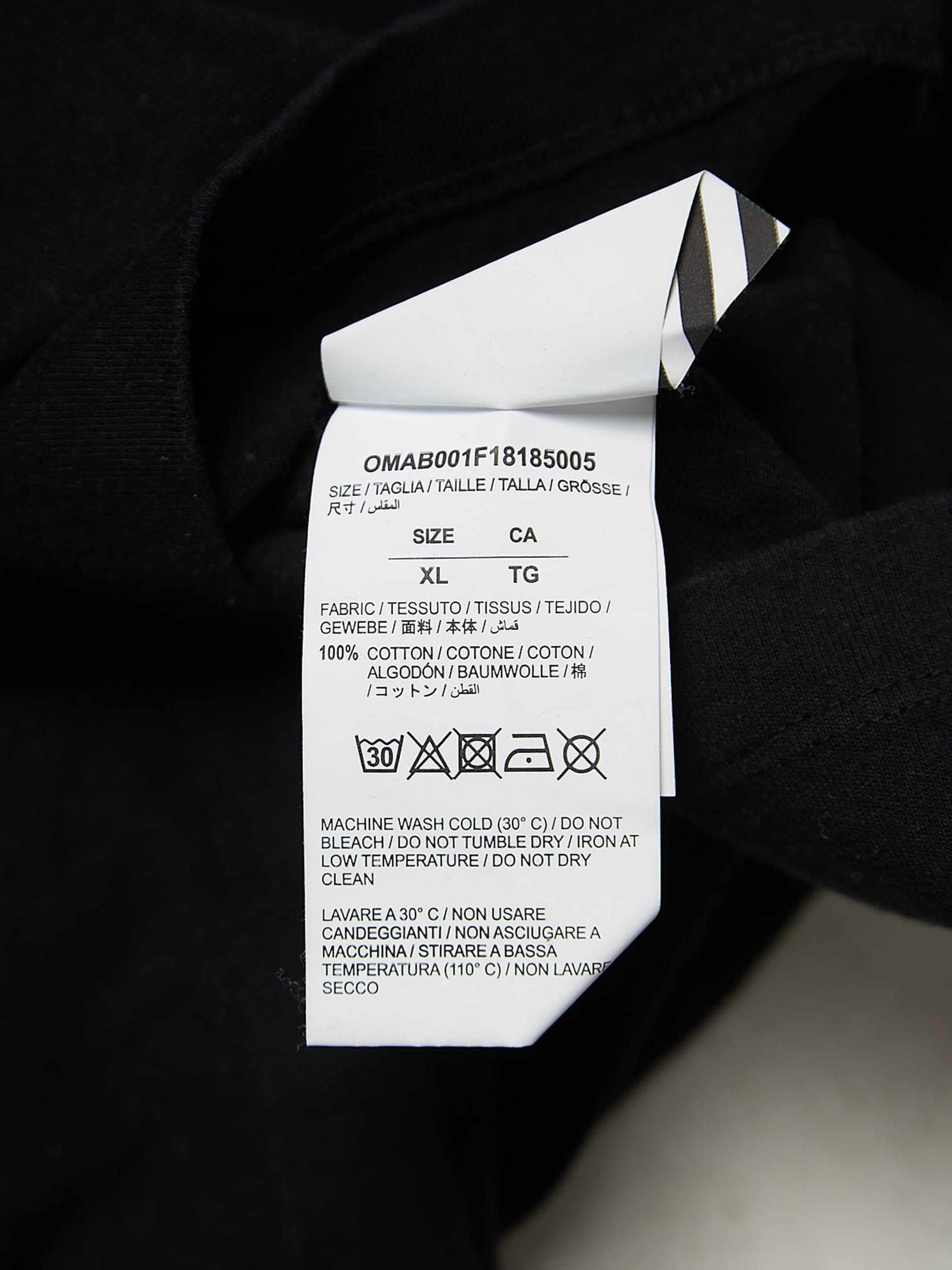 Off-White Black Back Logo Printed Cottonn Longsleeve Size US XL / EU 56 / 4 - 4 Thumbnail