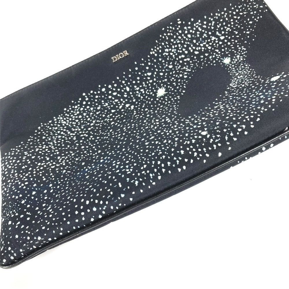 Dior Dior Peter Doig. Doig Logo Pouch Clutch Bag Nylon Men Black Size ONE SIZE - 3 Thumbnail