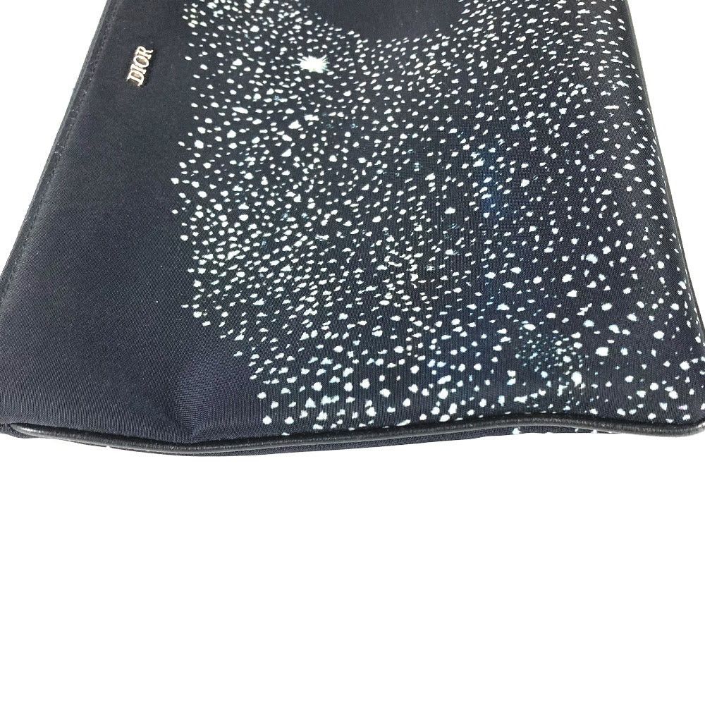 Dior Dior Peter Doig. Doig Logo Pouch Clutch Bag Nylon Men Black Size ONE SIZE - 4 Thumbnail