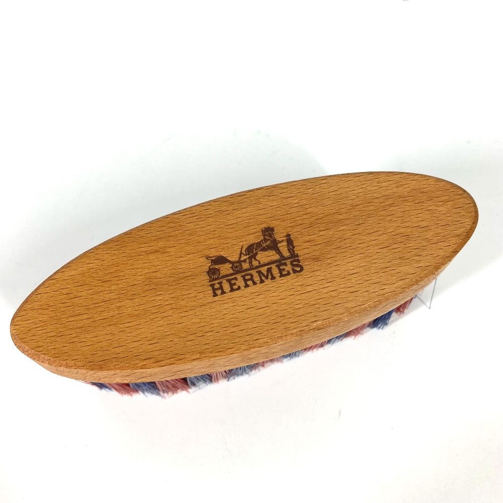 Hermes Hermes Bristle Brush Comb For Horses Pet Harness Sundries Wood Unisex Brown Size ONE SIZE - 3 Thumbnail