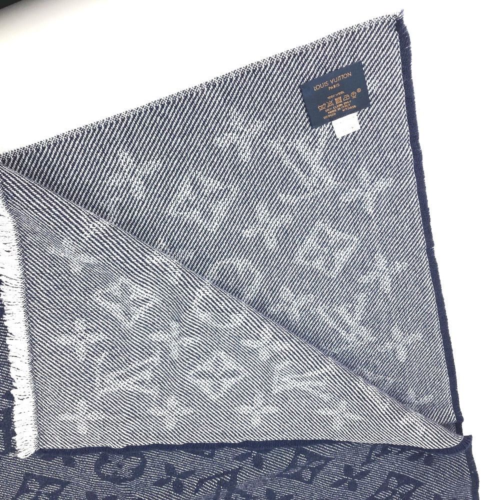 Louis Vuitton Louis Vuitton M73456 Monogram Echalp Cozy Fringe Stall Scarf Wool Men Marline Navy Size ONE SIZE - 5 Thumbnail
