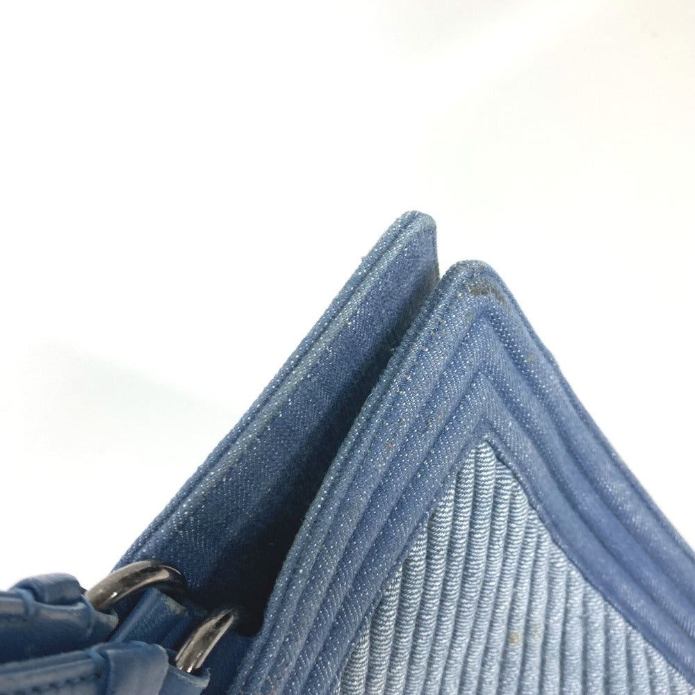 Chanel Chanel Boy V-Stitch Briefcase Shoulder Bag Tote Canvas Women Blue (Colour, Color) Size ONE SIZE - 4 Thumbnail