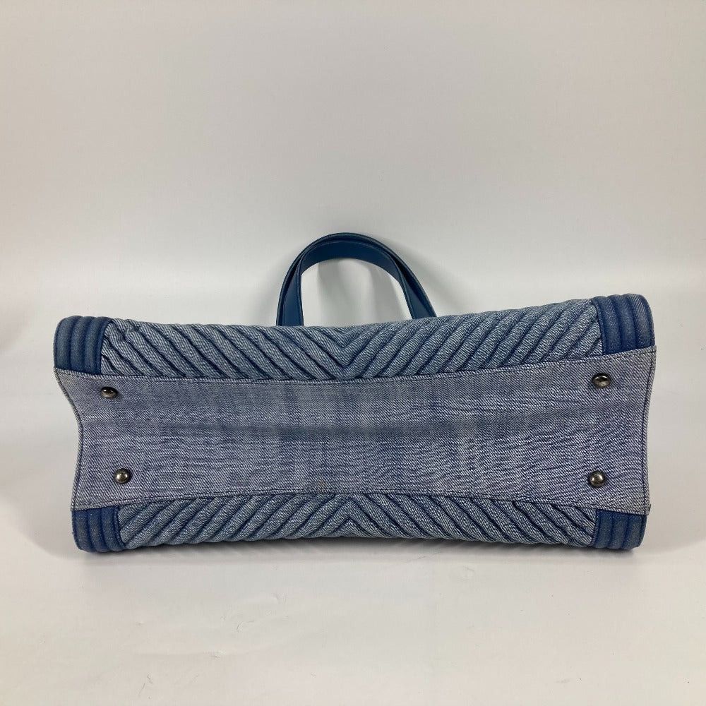 Chanel Chanel Boy V-Stitch Briefcase Shoulder Bag Tote Canvas Women Blue (Colour, Color) Size ONE SIZE - 7 Thumbnail