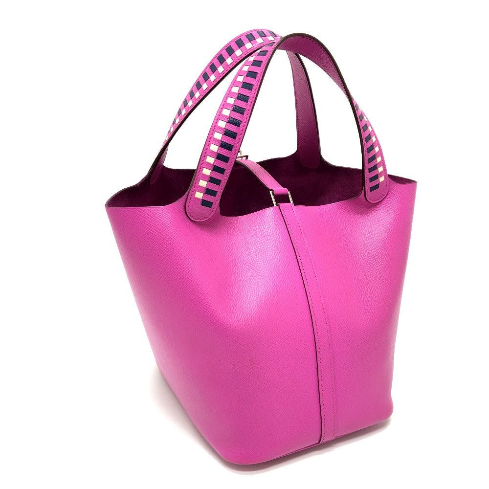 Hermes Hermes Picotin Rock Mm Tresage Briefcase Tote Bag Handbag V.Epson Women Purple Size ONE SIZE - 2 Thumbnail