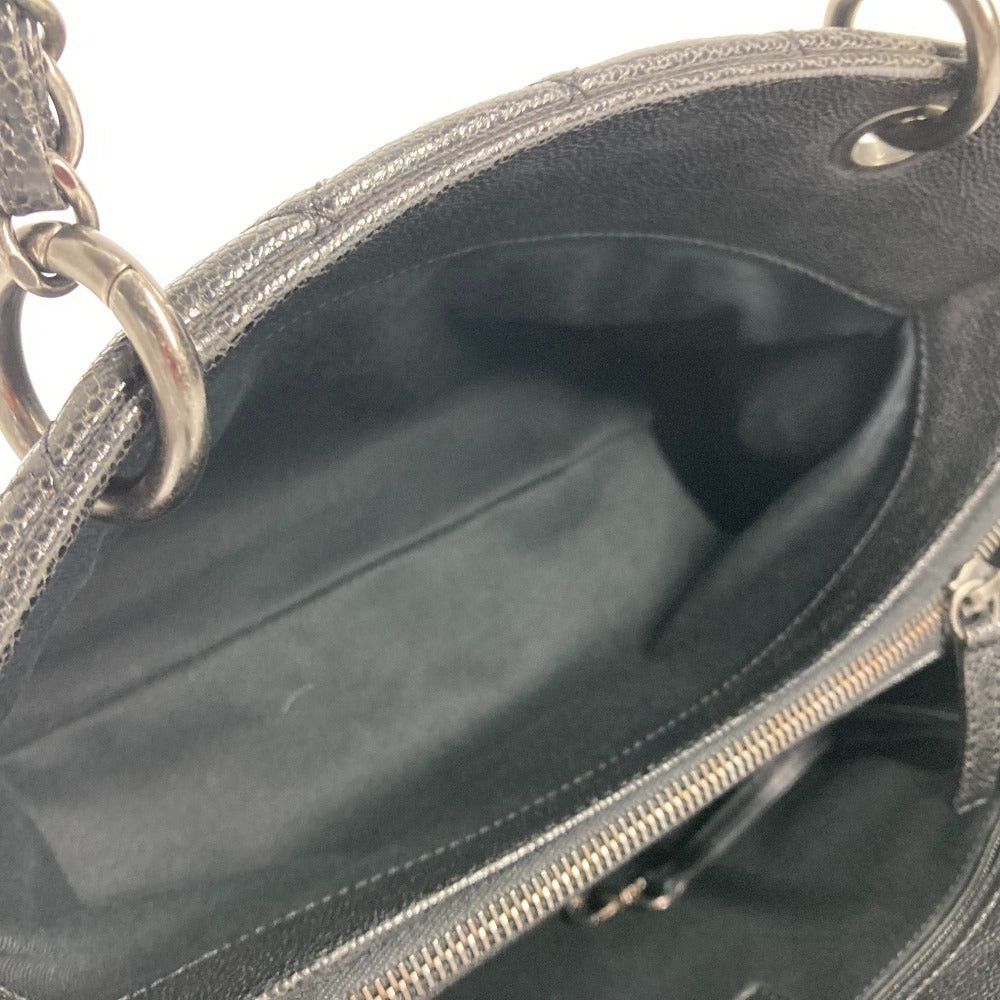 Chanel Chanel Cc Coma Mark Chain Matelasse Briefcase Tote Bag Shawl Shoulder Caviar Skin Women Black Size ONE SIZE - 13 Thumbnail