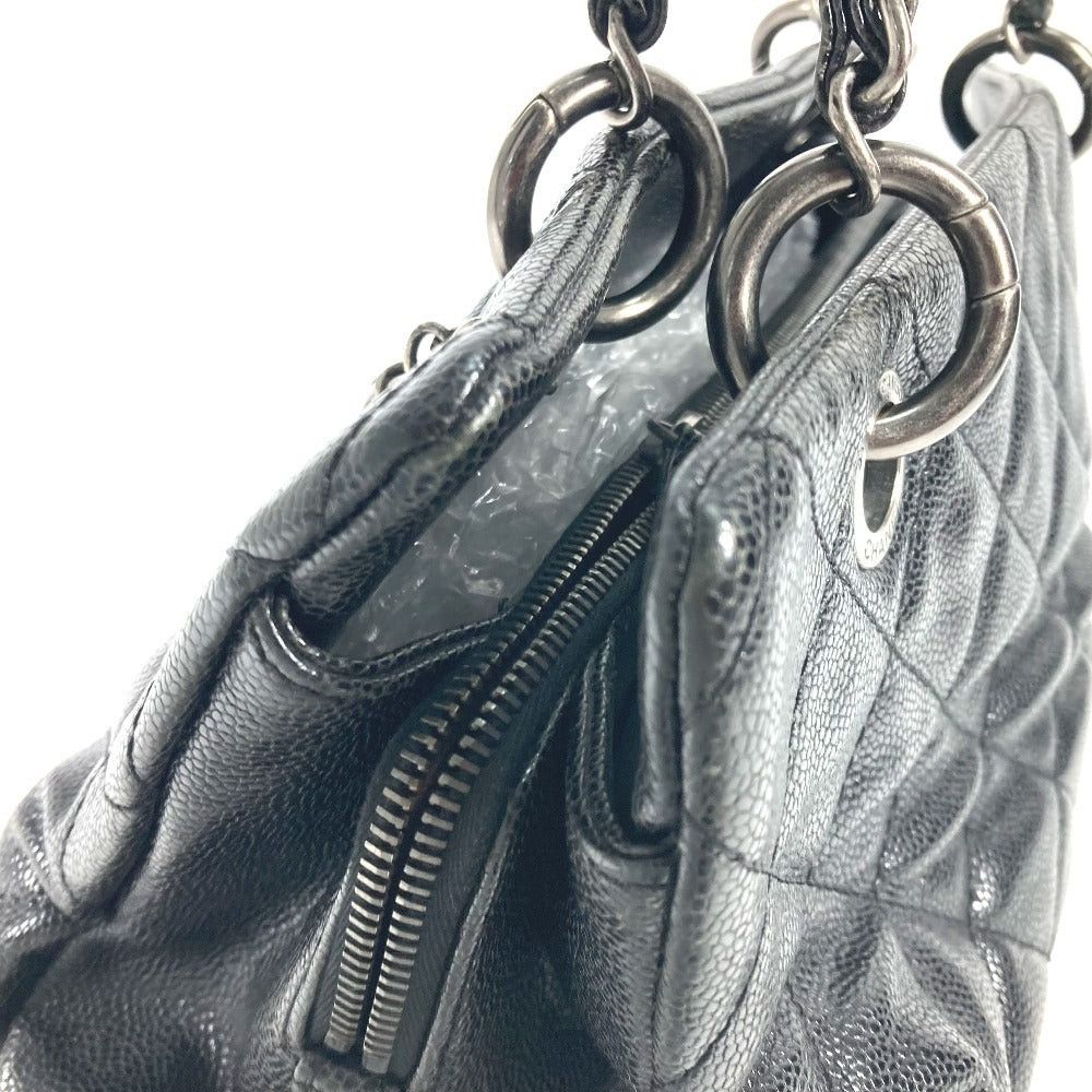 Chanel Chanel Cc Coma Mark Chain Matelasse Briefcase Tote Bag Shawl Shoulder Caviar Skin Women Black Size ONE SIZE - 9 Thumbnail