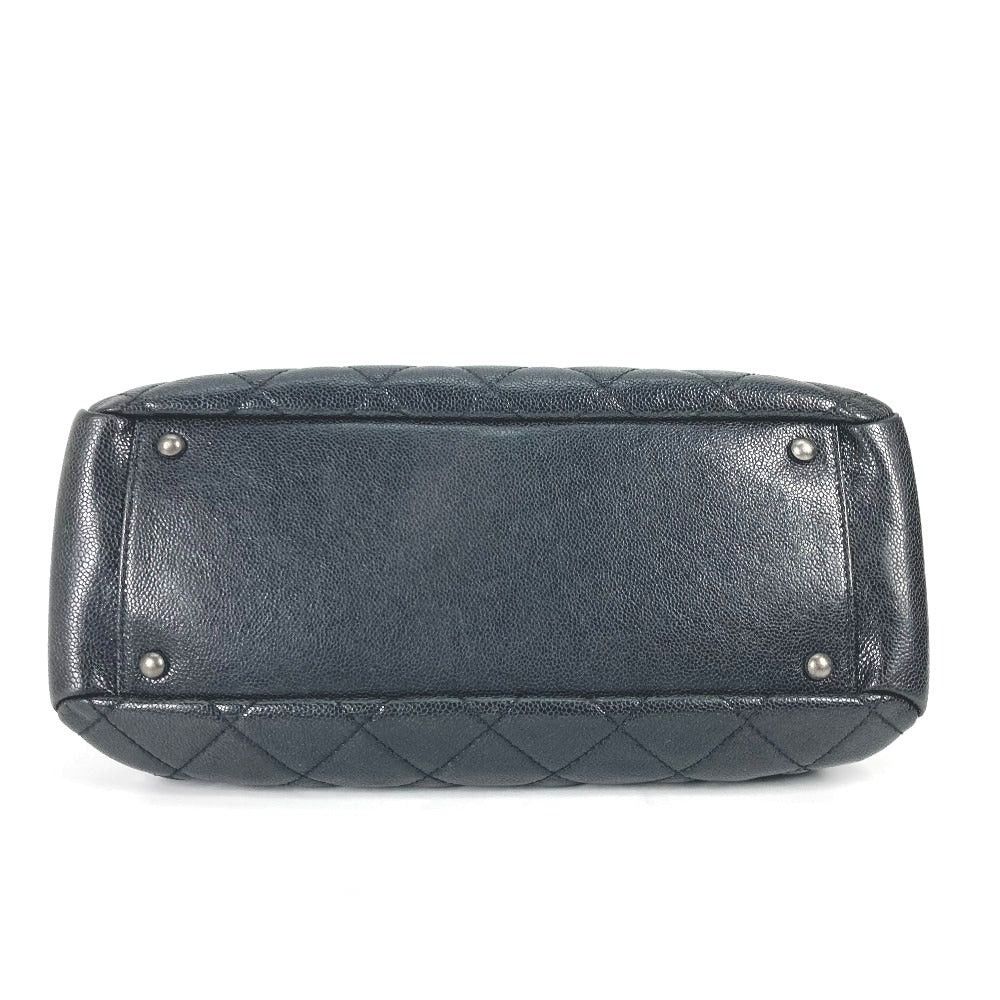 Chanel Chanel Cc Coma Mark Chain Matelasse Briefcase Tote Bag Shawl Shoulder Caviar Skin Women Black Size ONE SIZE - 3 Thumbnail