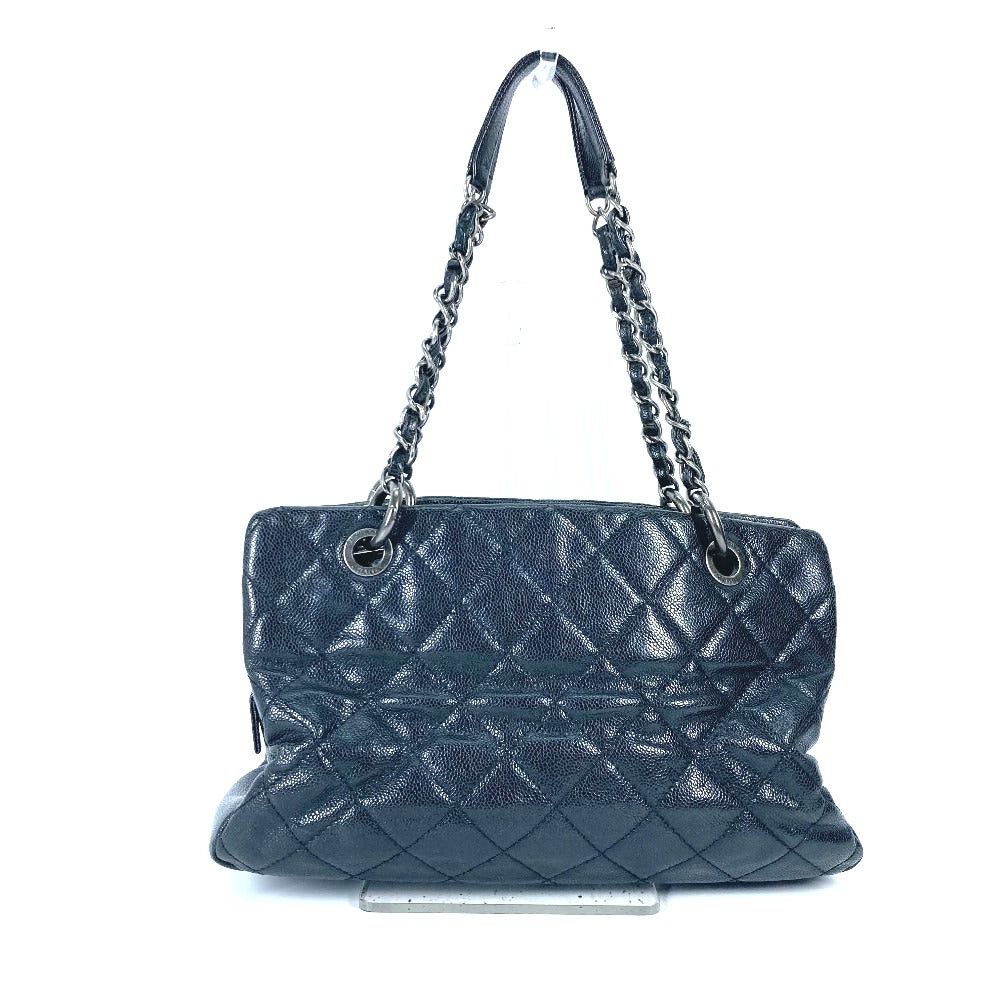 Chanel Chanel Cc Coma Mark Chain Matelasse Briefcase Tote Bag Shawl Shoulder Caviar Skin Women Black Size ONE SIZE - 2 Thumbnail