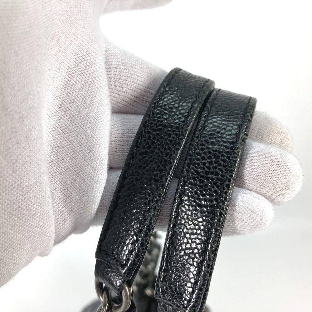 Chanel Chanel Cc Coma Mark Chain Matelasse Briefcase Tote Bag Shawl Shoulder Caviar Skin Women Black Size ONE SIZE - 7 Thumbnail