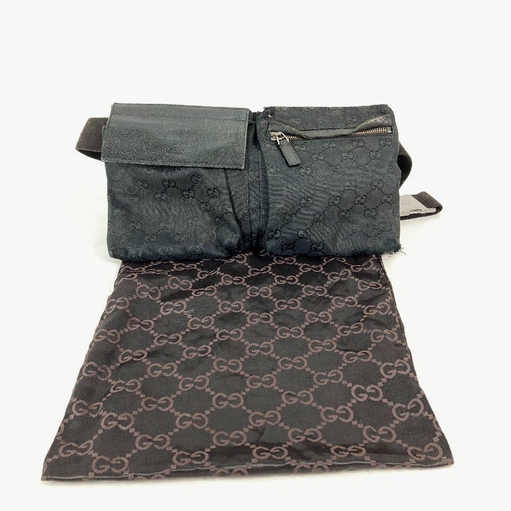 Gucci Gucci 28566 Belt Bag Gg Waist Body Canvas/Leather Men Black Size ONE SIZE - 16 Thumbnail