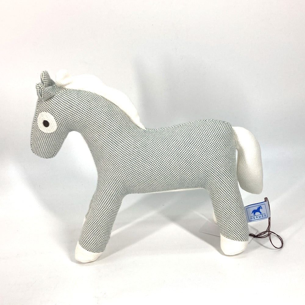 Hermes Hermes Horse Cheval Honoré Epopee Hose Puppet Interior Objet D'Art Stuffed Toy Cotton Kids Blue Size ONE SIZE - 3 Thumbnail