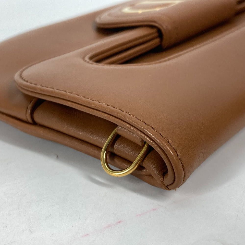 Dior Dior M8641Ubbu Clutch Bag Cd Diordouble Medium 3Way Chain Shoulder Handbag Leather Women Brown Size ONE SIZE - 9 Thumbnail