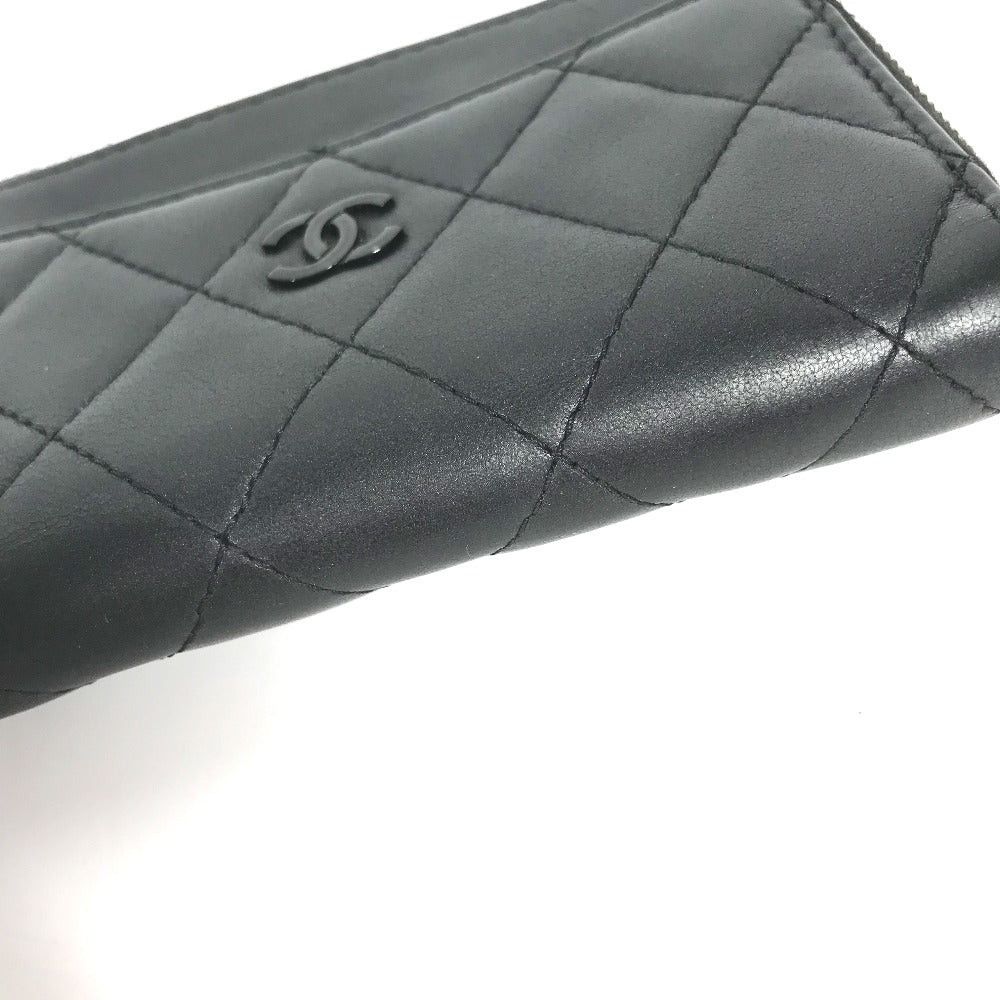 Chanel Chanel Ap3179 Saw Black Cc Coma Mark Matelasse Fragment Case Wallet Change Purse Coin Leather Women Size ONE SIZE - 4 Thumbnail