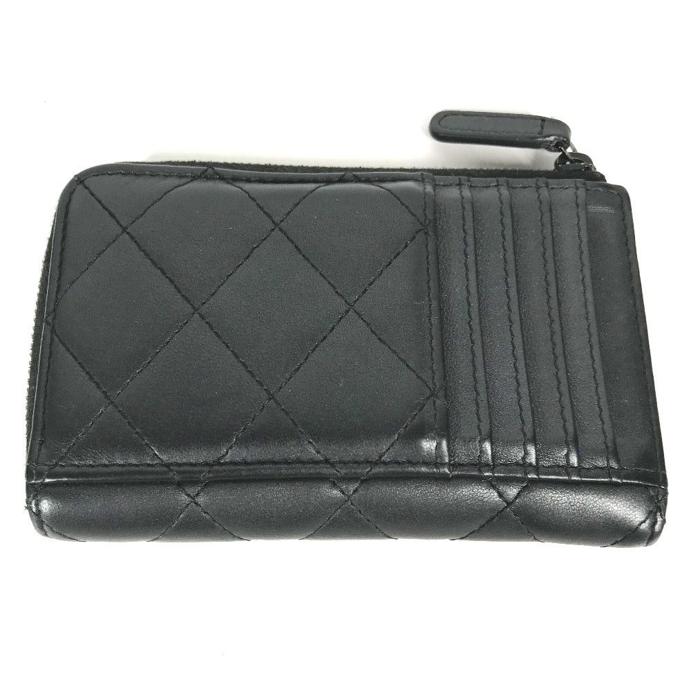 Chanel Chanel Ap3179 Saw Black Cc Coma Mark Matelasse Fragment Case Wallet Change Purse Coin Leather Women Size ONE SIZE - 8 Thumbnail