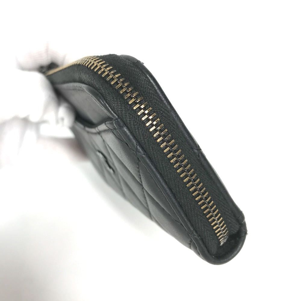 Chanel Chanel Ap3179 Saw Black Cc Coma Mark Matelasse Fragment Case Wallet Change Purse Coin Leather Women Size ONE SIZE - 7 Thumbnail