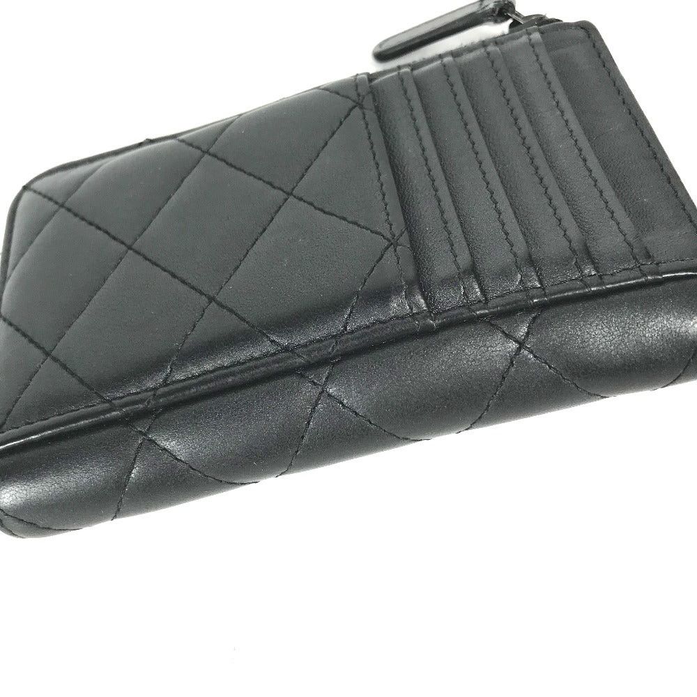 Chanel Chanel Ap3179 Saw Black Cc Coma Mark Matelasse Fragment Case Wallet Change Purse Coin Leather Women Size ONE SIZE - 9 Thumbnail