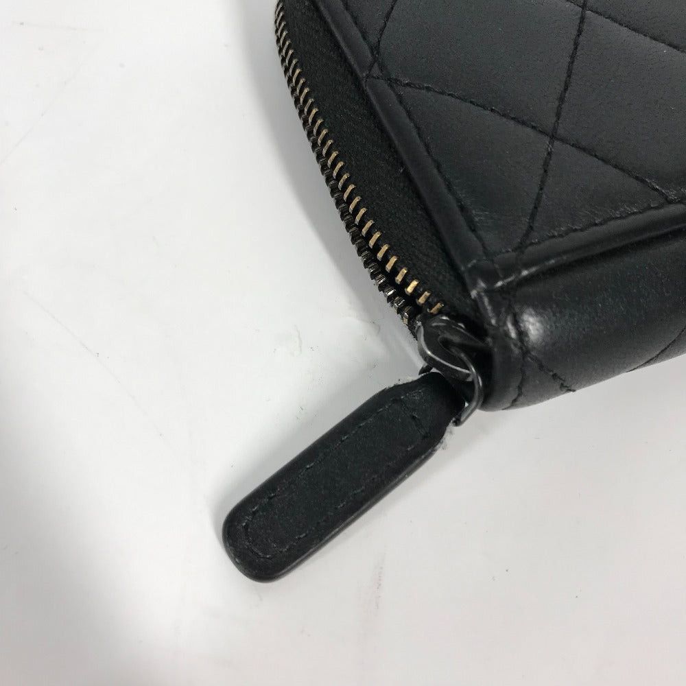 Chanel Chanel Ap3179 Saw Black Cc Coma Mark Matelasse Fragment Case Wallet Change Purse Coin Leather Women Size ONE SIZE - 12 Thumbnail