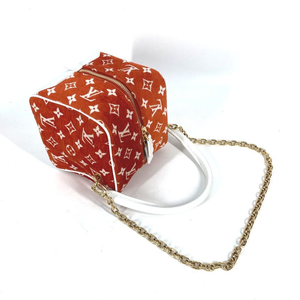 Louis Vuitton Louis Vuitton M46212 Lv Match Square Bag 2 Way Chain Shoulder Handbag Velvet Women Terracotta Brown Orange Size ONE SIZE - 7 Thumbnail