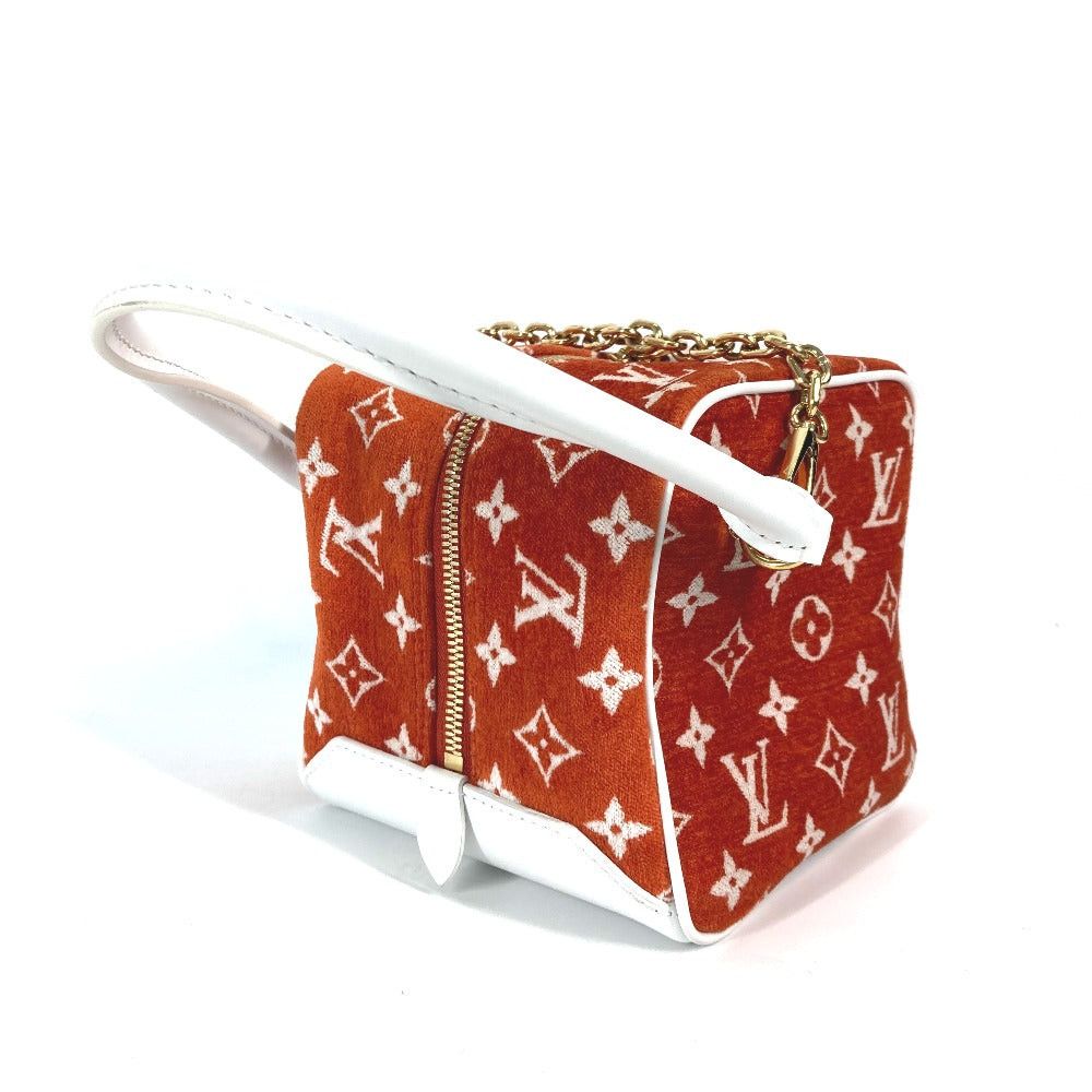 Louis Vuitton Louis Vuitton M46212 Lv Match Square Bag 2 Way Chain Shoulder Handbag Velvet Women Terracotta Brown Orange Size ONE SIZE - 3 Thumbnail