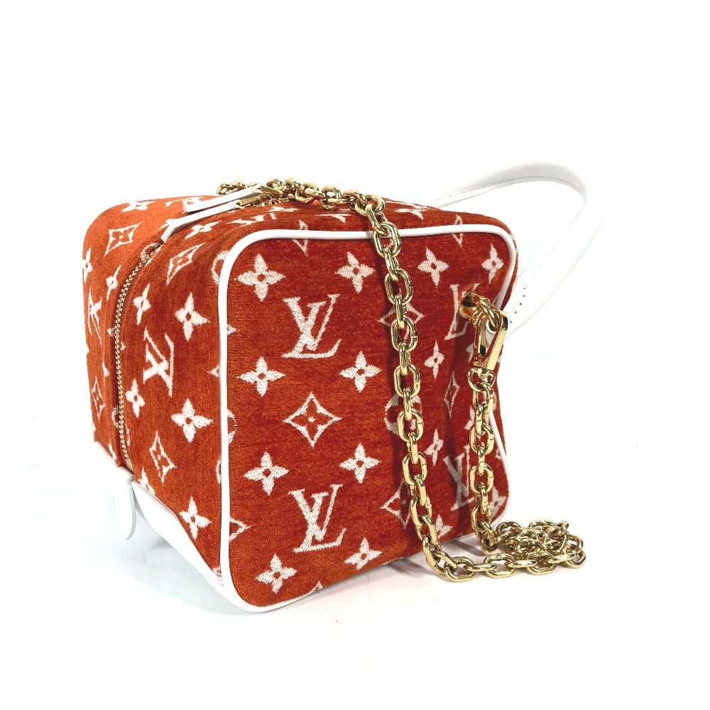 Louis Vuitton Louis Vuitton M46212 Lv Match Square Bag 2 Way Chain Shoulder Handbag Velvet Women Terracotta Brown Orange Size ONE SIZE - 2 Thumbnail