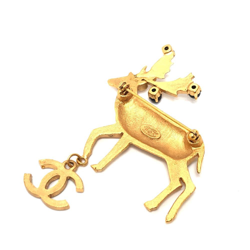 Chanel Chanel 01A Accessories Daino Coma Mark Coco Brooch Metal Women Gold Size ONE SIZE - 2 Thumbnail