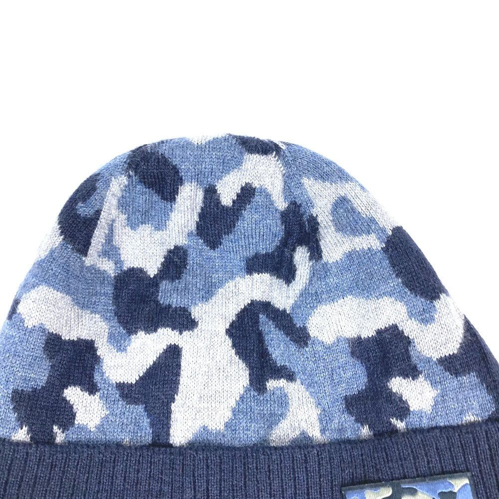 Louis Vuitton Louis Vuitton M70725 Beanie Chapeau Knitted Hat Knit Cap Camouflage Wool Men Blue Size ONE SIZE - 3 Thumbnail