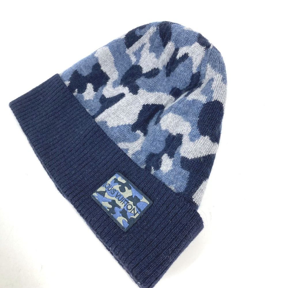 Louis Vuitton Louis Vuitton M70725 Beanie Chapeau Knitted Hat Knit Cap Camouflage Wool Men Blue Size ONE SIZE - 4 Thumbnail