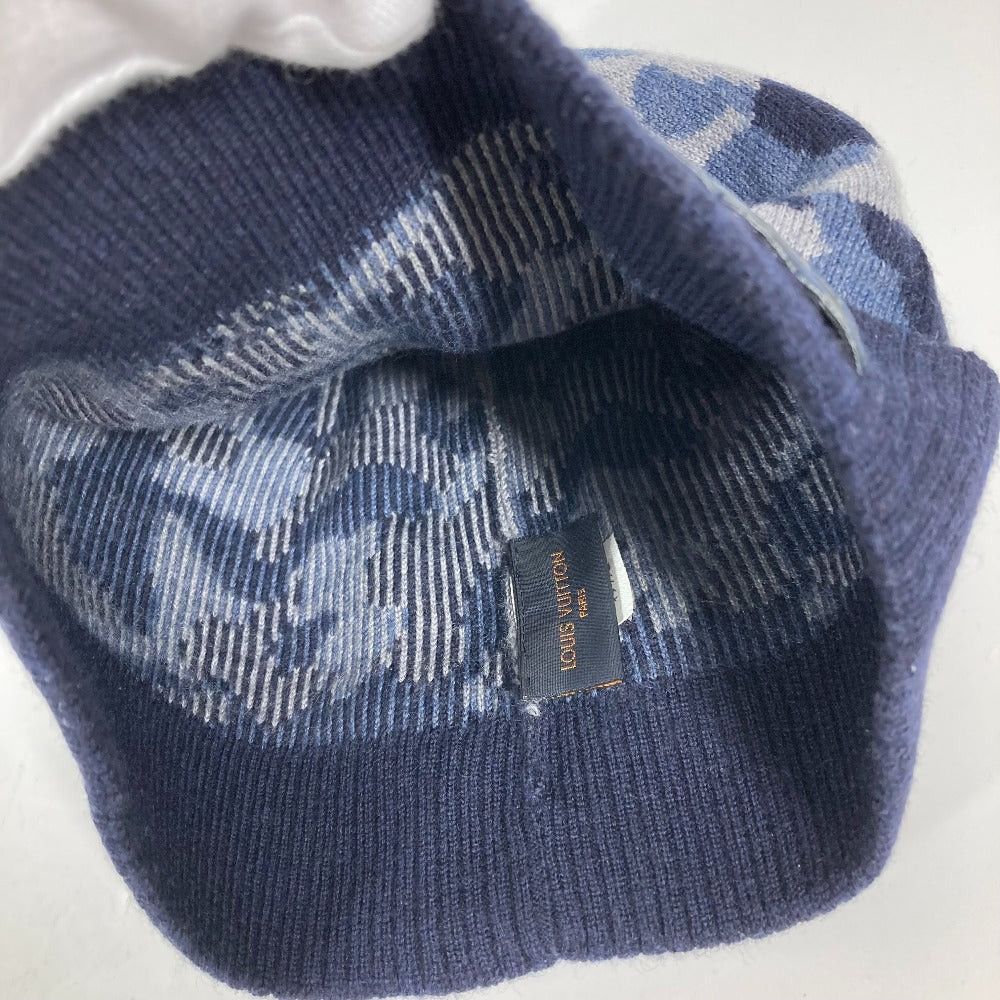 Louis Vuitton Louis Vuitton M70725 Beanie Chapeau Knitted Hat Knit Cap Camouflage Wool Men Blue Size ONE SIZE - 7 Thumbnail