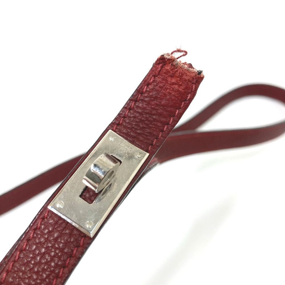 Hermes Hermes Kelly Fittings Pet Chien Dog Lead (In A Game, Dance, Etc.) Leather Unisex Wine Red Size ONE SIZE - 5 Thumbnail