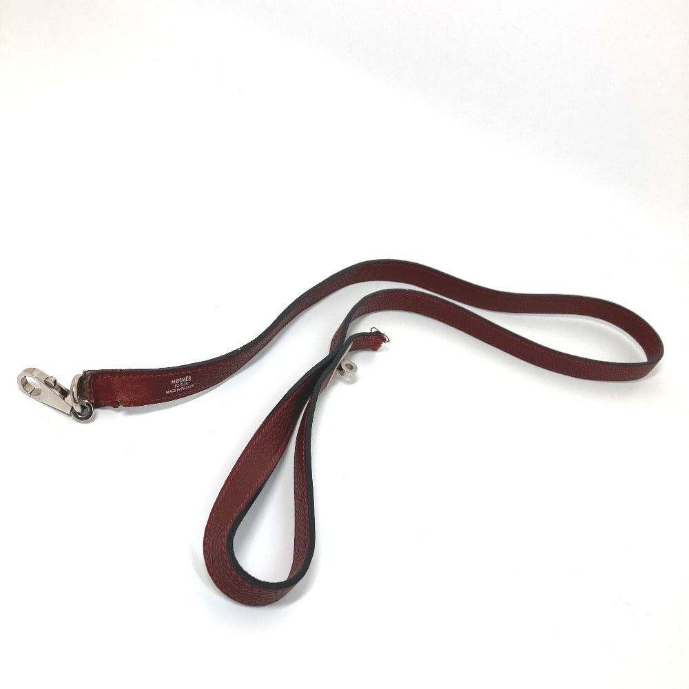 Hermes Hermes Kelly Fittings Pet Chien Dog Lead (In A Game, Dance, Etc.) Leather Unisex Wine Red Size ONE SIZE - 2 Thumbnail