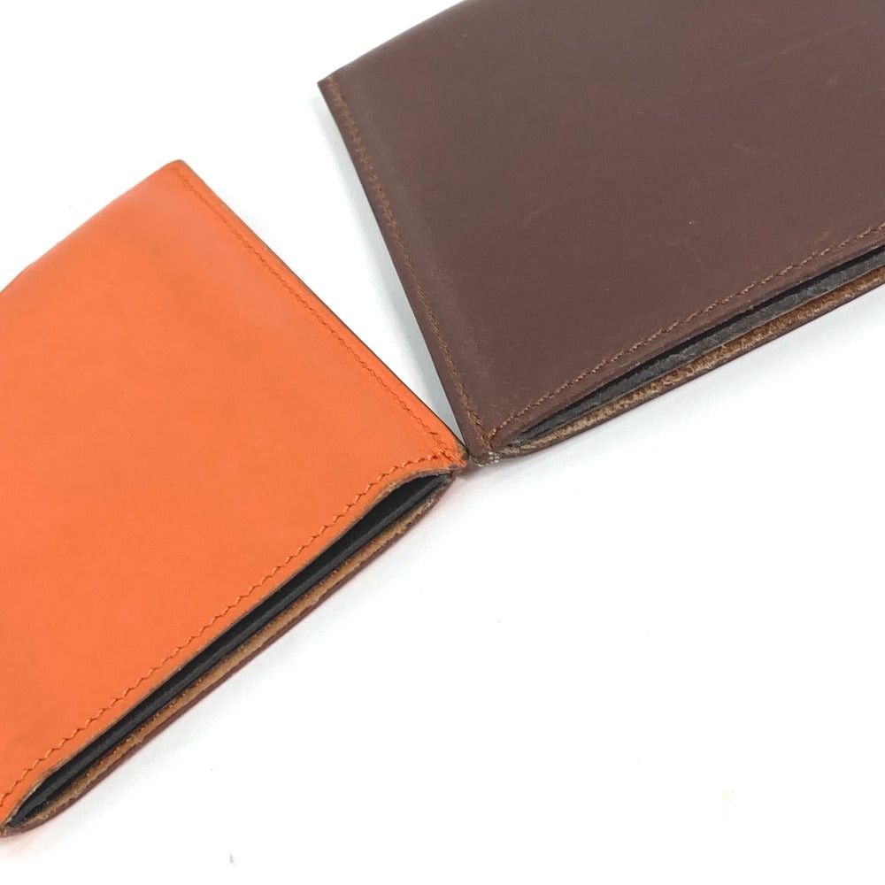 Hermes Hermes Interior Card Case Rump De Poche Light Pocket Type Set Of 2 Sundries Leather Women Orange Size ONE SIZE - 7 Thumbnail