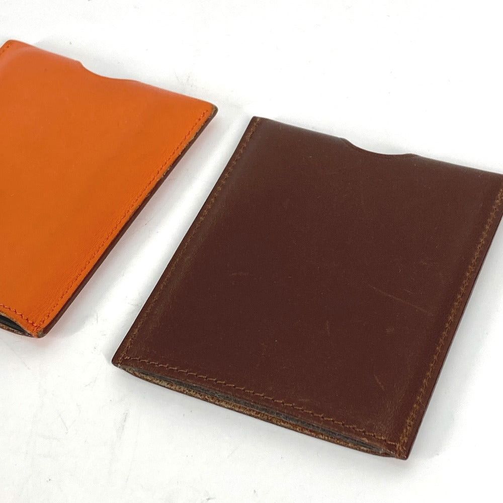 Hermes Hermes Interior Card Case Rump De Poche Light Pocket Type Set Of 2 Sundries Leather Women Orange Size ONE SIZE - 10 Thumbnail