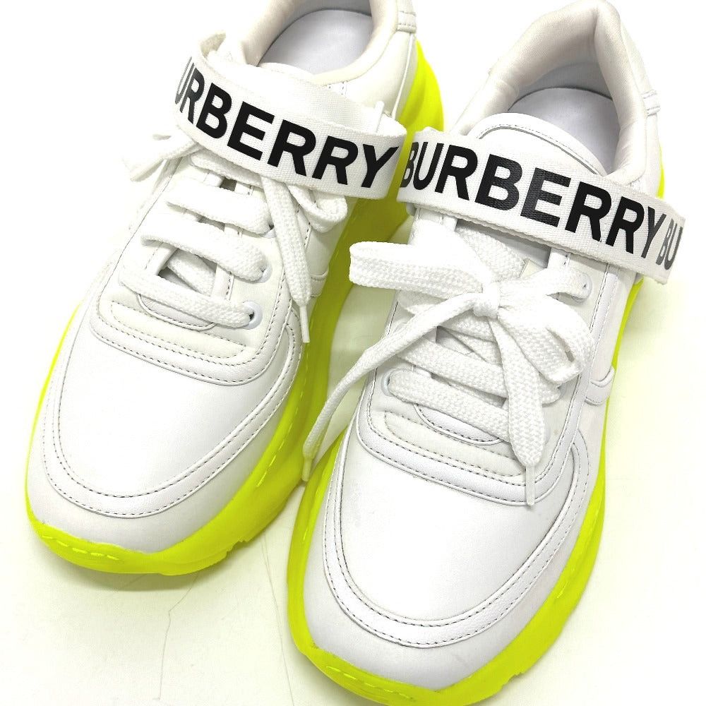 Burberry Burberry Shoes Logo Sneakers Leather Women White Size US 6 / IT 36 - 9 Thumbnail