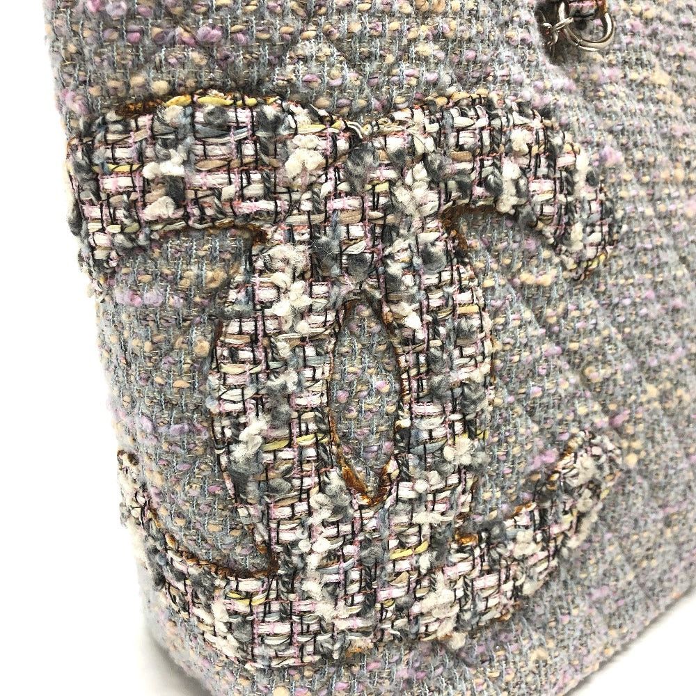 Chanel Chanel Cc Coma Mark Cambon Line Large Shoulder Bag Shawl Tote Tweed Women Purple Size ONE SIZE - 6 Thumbnail