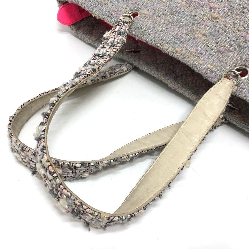 Chanel Chanel Cc Coma Mark Cambon Line Large Shoulder Bag Shawl Tote Tweed Women Purple Size ONE SIZE - 5 Thumbnail