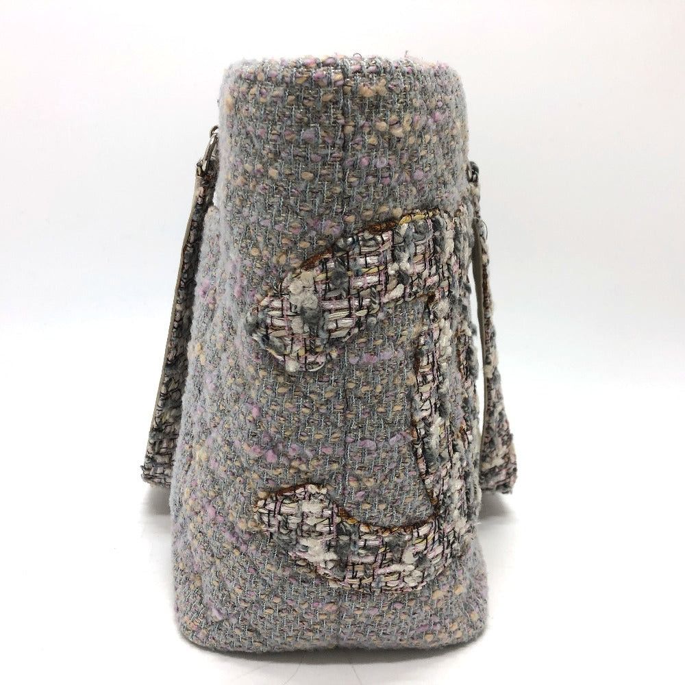 Chanel Chanel Cc Coma Mark Cambon Line Large Shoulder Bag Shawl Tote Tweed Women Purple Size ONE SIZE - 3 Thumbnail