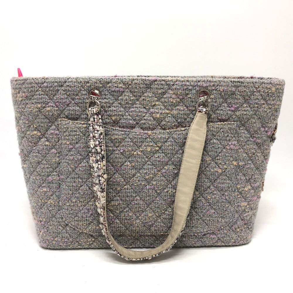 Chanel Chanel Cc Coma Mark Cambon Line Large Shoulder Bag Shawl Tote Tweed Women Purple Size ONE SIZE - 2 Thumbnail