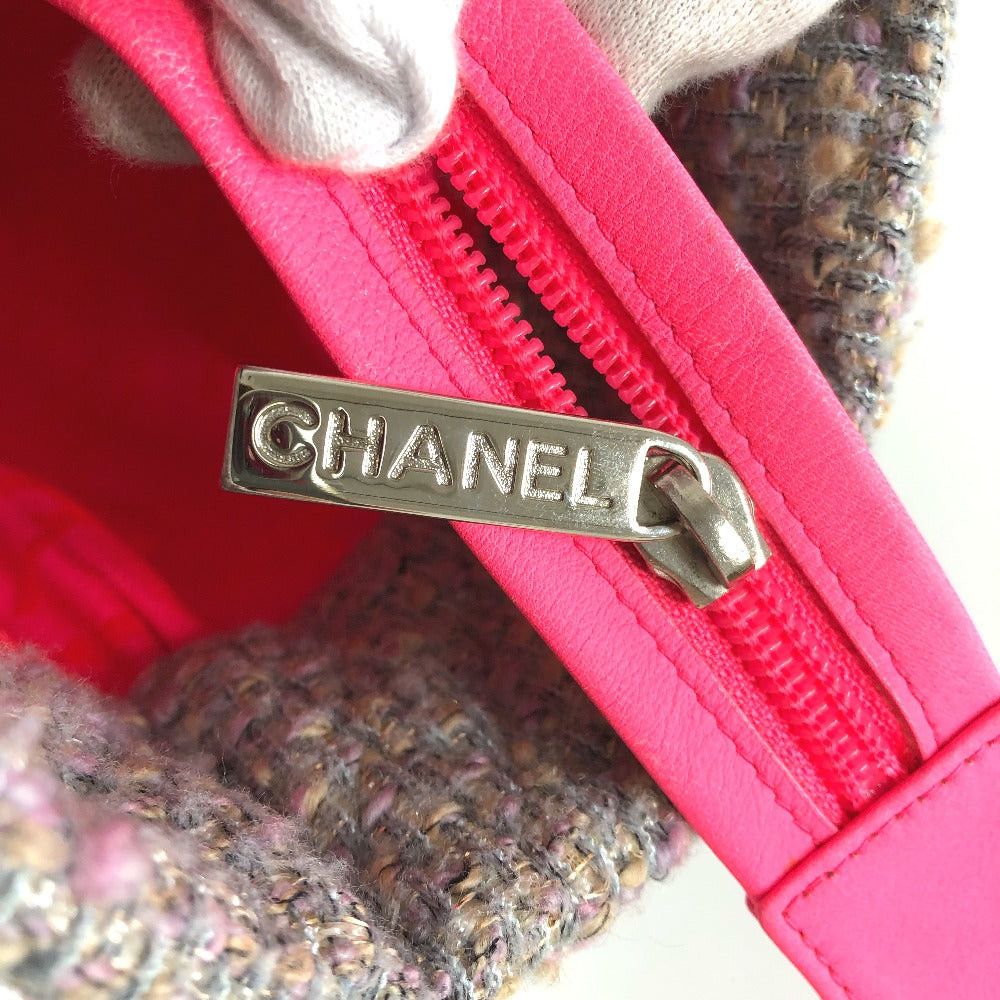 Chanel Chanel Cc Coma Mark Cambon Line Large Shoulder Bag Shawl Tote Tweed Women Purple Size ONE SIZE - 12 Thumbnail