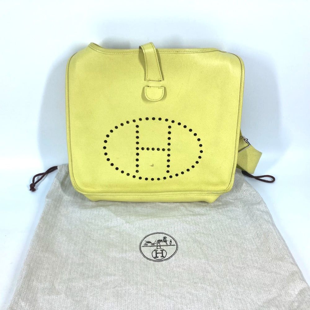 Hermes Hermes Diagonal Hanging (E.G. Of A Rocket) Briefcase Evelyn 3 Gm Punched Logo Shoulder Bag Epson Women Lime Yellow Size ONE SIZE - 12 Thumbnail