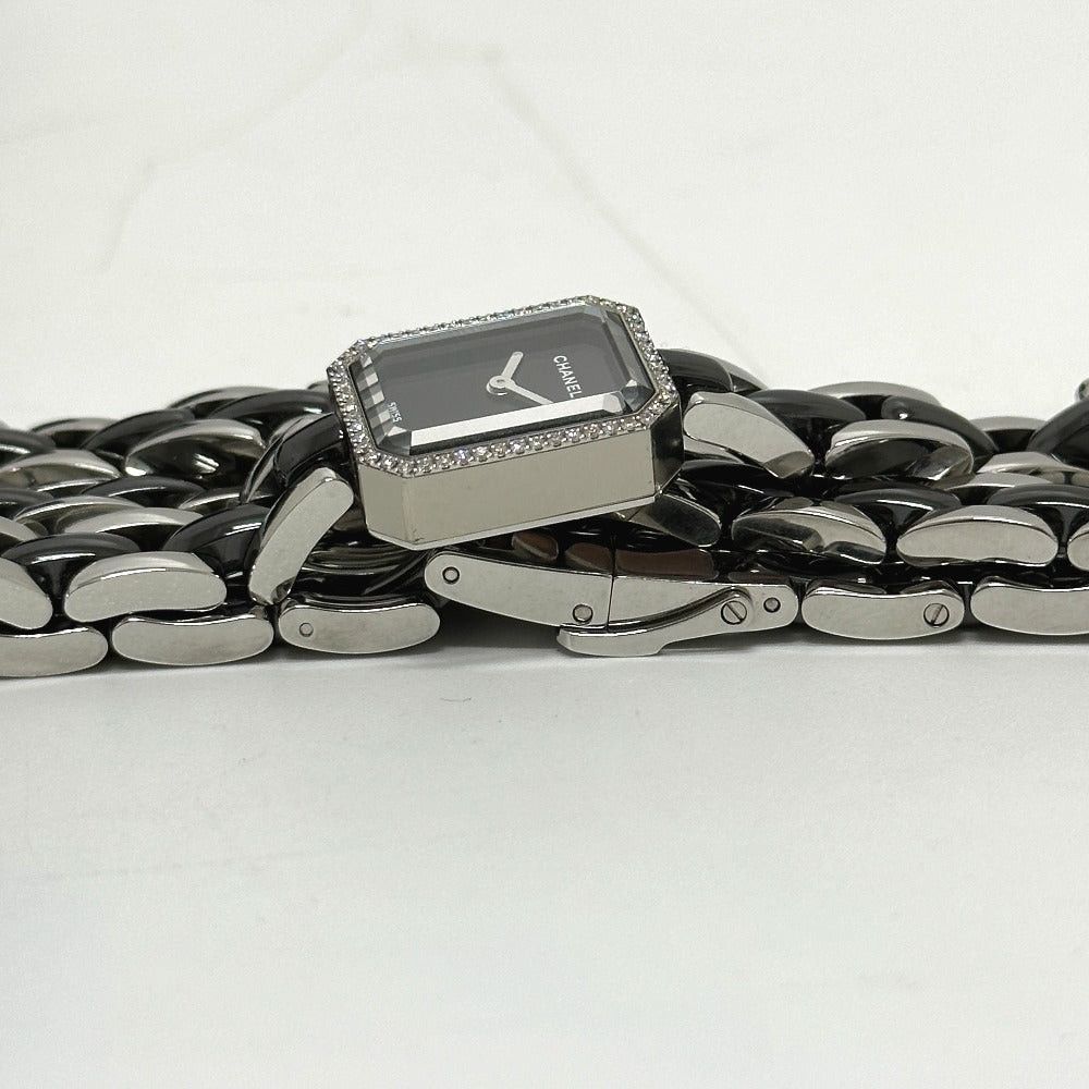 Chanel Chanel H3058 Watch (Timepiece) Premiere Triple Bracelet Bezel Diamond Wristwatch Ss Women Black Size ONE SIZE - 3 Thumbnail