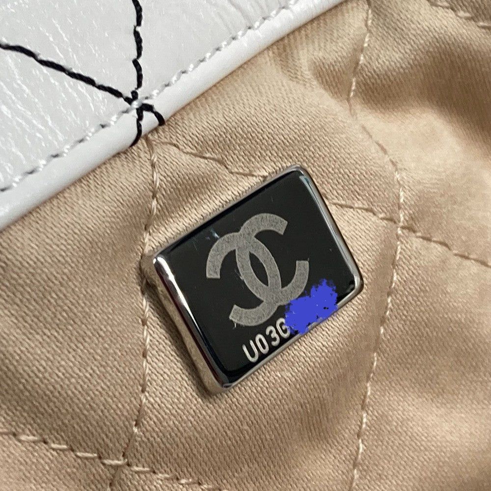 Chanel Chanel As3313 Handbag 2 Way Bag Chanel22 Small Chain Rucksack Lambskin Women White Size ONE SIZE - 13 Thumbnail