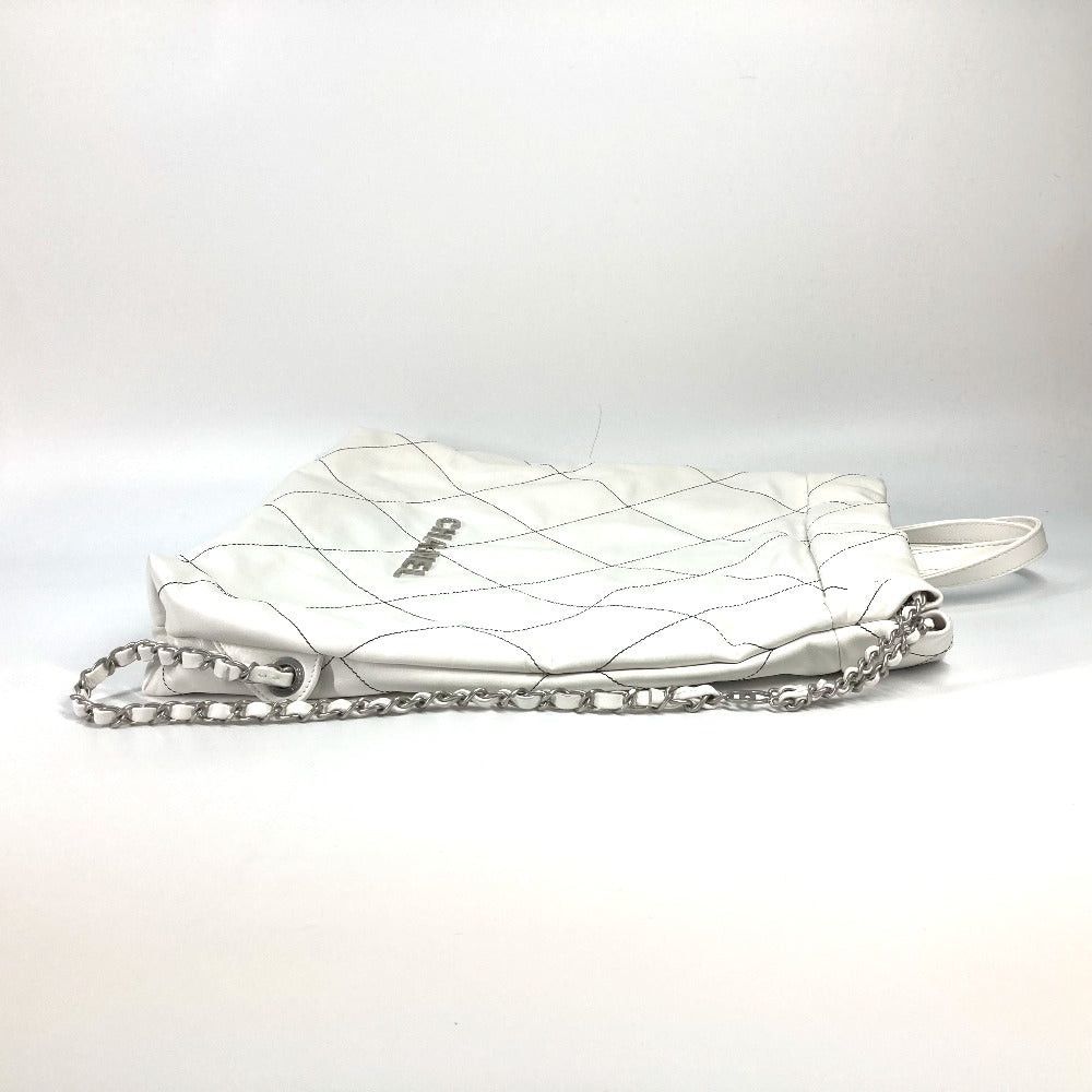 Chanel Chanel As3313 Handbag 2 Way Bag Chanel22 Small Chain Rucksack Lambskin Women White Size ONE SIZE - 4 Thumbnail
