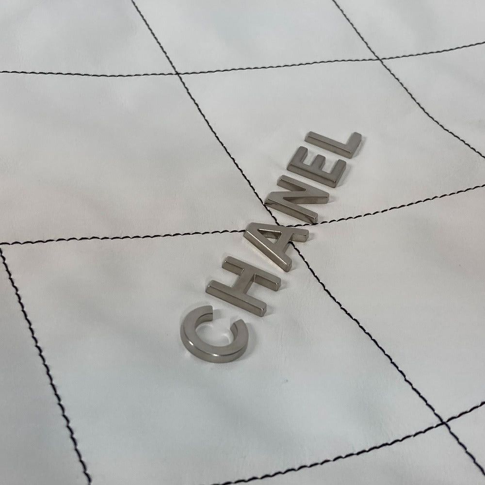 Chanel Chanel As3313 Handbag 2 Way Bag Chanel22 Small Chain Rucksack Lambskin Women White Size ONE SIZE - 7 Thumbnail