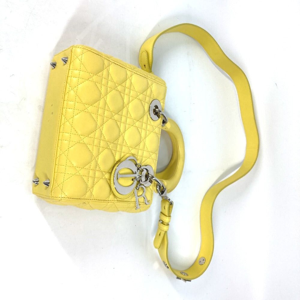 Dior Dior M0532Pcal Lady Ladydior My Abcdior Double Handbag Star Shoulder Bag Lambskin Women Yellow Size ONE SIZE - 7 Thumbnail