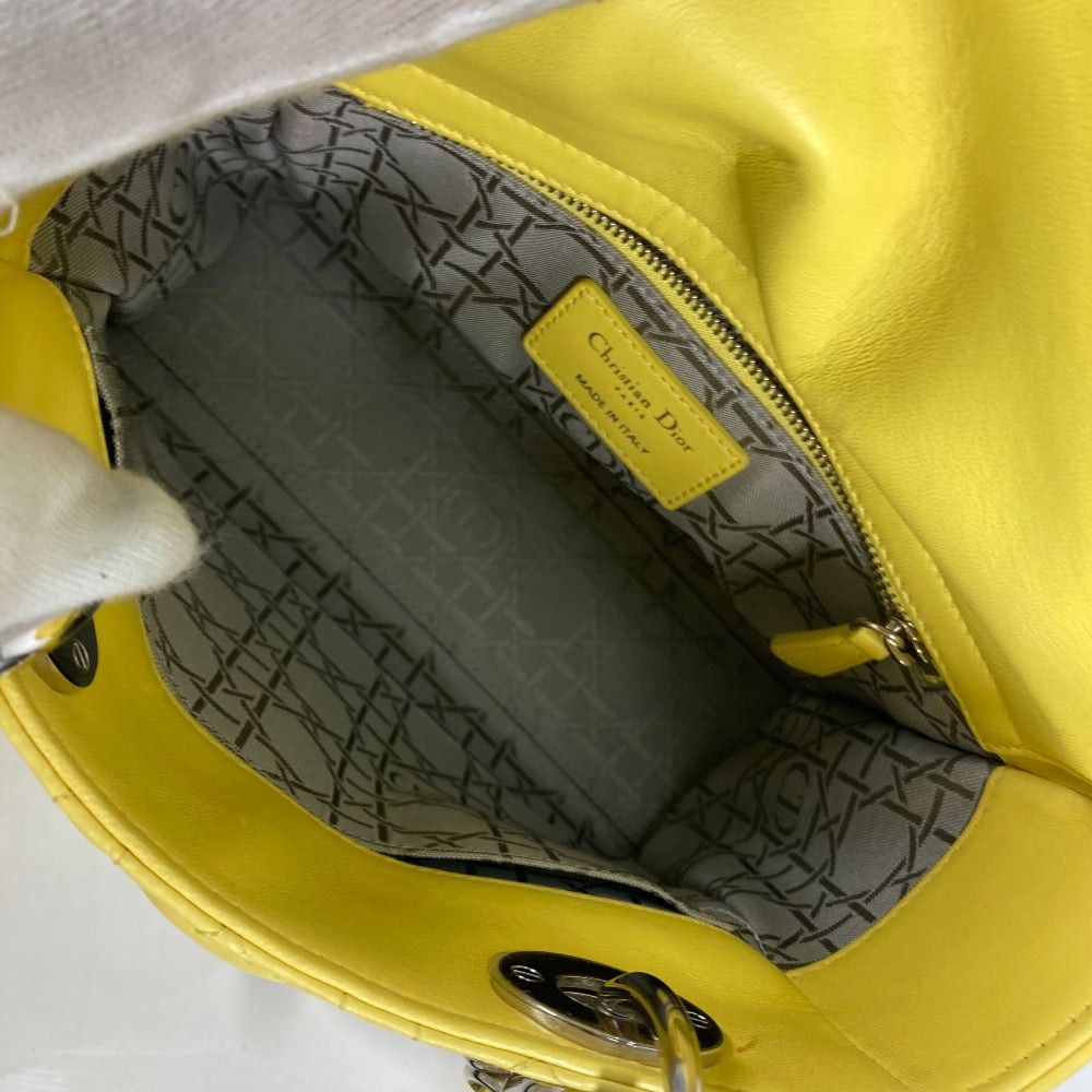 Dior Dior M0532Pcal Lady Ladydior My Abcdior Double Handbag Star Shoulder Bag Lambskin Women Yellow Size ONE SIZE - 10 Thumbnail