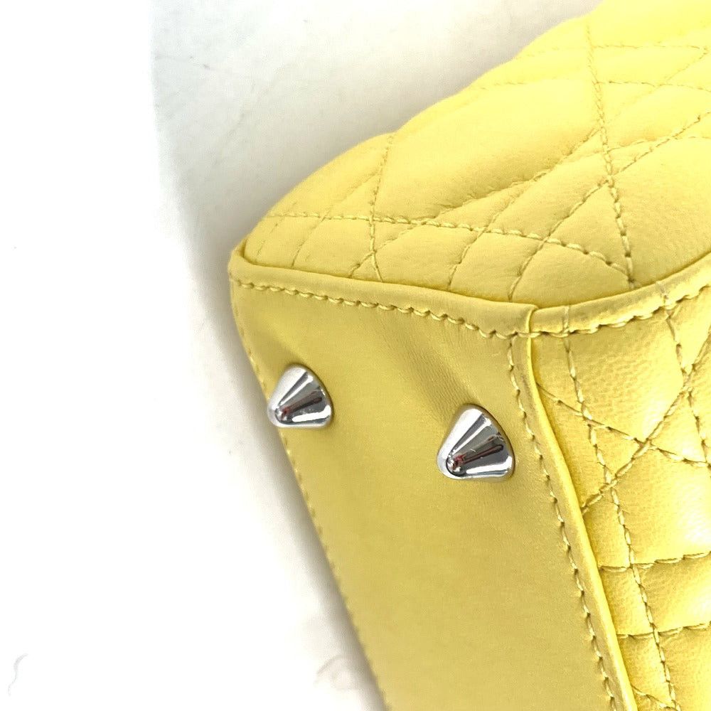 Dior Dior M0532Pcal Lady Ladydior My Abcdior Double Handbag Star Shoulder Bag Lambskin Women Yellow Size ONE SIZE - 9 Thumbnail